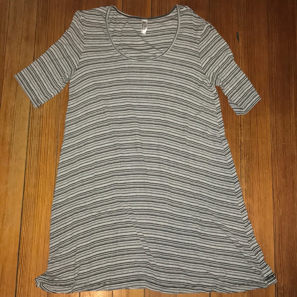 American Apparel B&W Striped T-Shirt Dress
